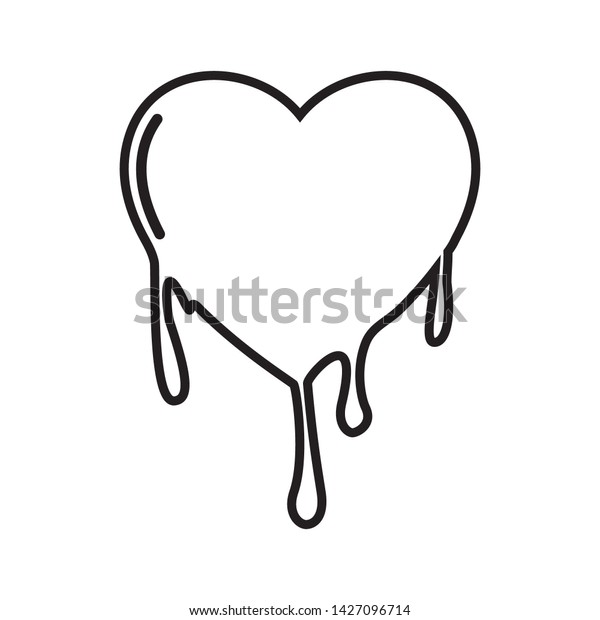 Bleeding Heart Icon Logo Vector Trendy Stock Vector (Royalty Free ...