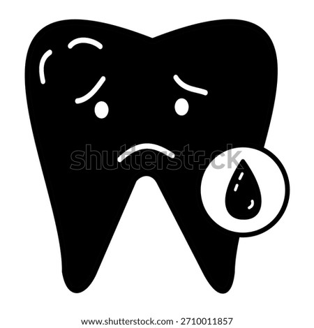 bleeding teeth gum disease dentistry dental issue medical icon silhoutte black