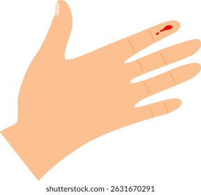 Blutende Wunde auf der Handfläche
