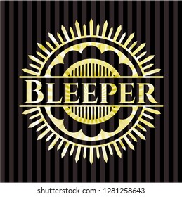 Bleeper gold emblem or badge