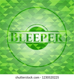 Bleeper green mosaic emblem
