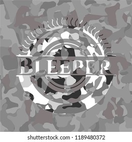 Bleeper on grey camo texture