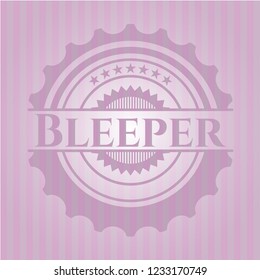Bleeper retro pink emblem