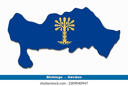 Blekinge Flag - County of Sweden