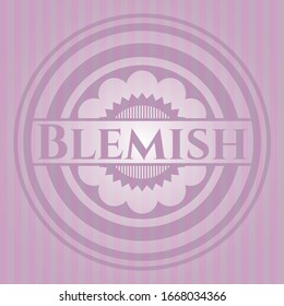 Emblema rosa blemish. Ilustración vectorial. Detallado.