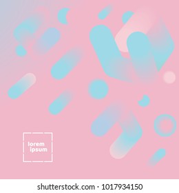 Blend. 3d. Abstract colored shape. Volumetric lines. Futuristic design. Vector illustration.