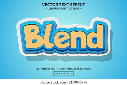 Blend 3D editable text effect template