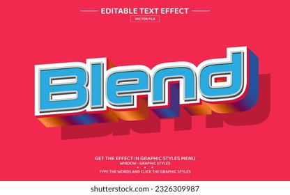 Blend 3D editable text effect template