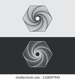 Blend abstract creative geometric clean and bold logo siple shape sample on the different backgrounds