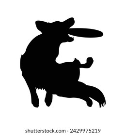 With a blend of agility and enthusiasm, the Frisbee dog silhouette captures the essence of teamwork and skill, illustrating the exhilarating moments of a canine athlete in action.