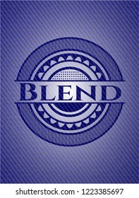 Blend badge with jean texture