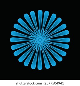 Blend blue Vector flower design. Flower vector design. 