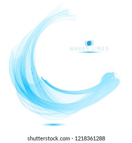 blend blue wave full transparency abstract background template design vector