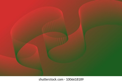 Blend. Color Wavy Lines on Gradient Background. Abstract Vector Illustration. Abstract Wave Created Using Blend Tool. Color Waved Lines for Banner, Website, Flyer Design, Web Design. Color Blend.