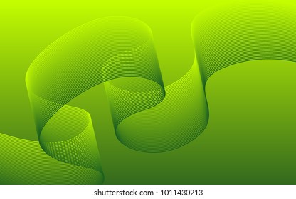 Blend. Color Wavy Lines on Gradient Background. Abstract Vector Illustration. Abstract Wave Created Using Blend Tool. Color Waved Lines for Banner, Website, Flyer Design, Web Design. Color Blend.