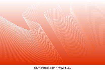 Blend. Color Wavy Lines on Gradient Background. Abstract Vector Illustration. Abstract Wave Created Using Blend Tool. Color Waved Lines for Banner, Website, Flyer Design, Web Design. Color Blend.