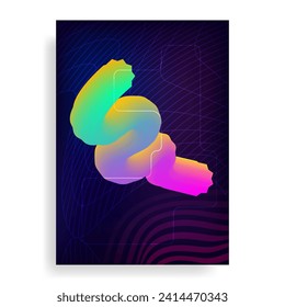fondo del vector de afiches colorido	