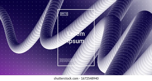 Blend Cover Light Poster. Minimal Creative VectorTemplates. Color Trend Image. Blue, Teal, Purple Futuristic Background. Modern Horizontal Composition. Abstract  Dynamic Illustration.
