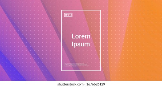 Blend Cover Light Poster. Minimal Creative VectorTemplates. Vivid Simple Magazine. Orange, Pink Futuristic Background. Modern Horizontal Composition. Abstract  Dynamic Illustration.
