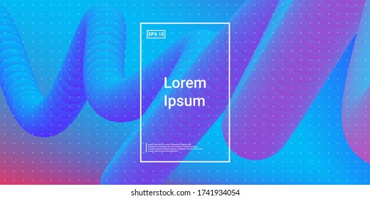 Blend Cover Light Poster. Minimal Creative VectorTemplates. Color Glow Image. Blue, Teal, Purple Futuristic Background. Modern Horizontal Composition. Abstract  Dynamic Illustration.
