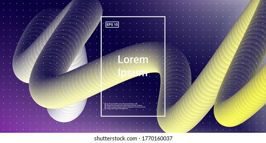 Blend Cover Light Poster. Minimal Creative VectorTemplates. Vivid Simple Magazine. Blue, Teal, Purple Futuristic Background. Modern Horizontal Composition. Abstract  Dynamic Illustration.
