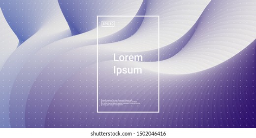 Blend Cover Poster. Geometric Design Poster. Wavy Fluid Blue, Purple. Color, Party Effect. Minimal Dynamic Web Applications. Mobile Illustration Flyer. Vector Template Design.
