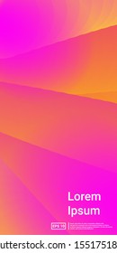 Blend Cover Poster. Pink, Orange, Yellow, Geometric Design Poster. Minimal Dynamic Web Applications. Mobile Vertical Flyer. Vector Template Design.
 Technology, Modern, Screen Effect.