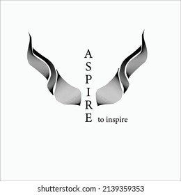 Efecto de mezcla Icono de motivación del logotipo de arte 