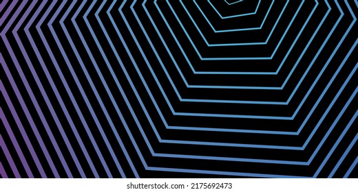Blend gradient illustration with lines. 3d abstract violet geometrical template with blend shapes