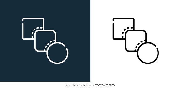 blend icon isolated on white and black colors. blend outline linear vector icon from vector edition collection for mobile apps, web and ui.