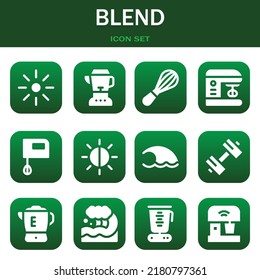 blend icon set  Vector  illustrations related and Brightness  Blender   Mixer