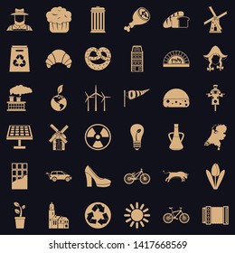 Blend icons set. Simple set of 36 blend vector icons for web for any design
