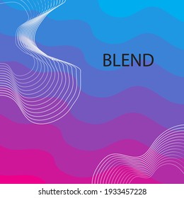 Blend illustration with lines. Abstract wave. Vector background. Eps10 vector illustration.