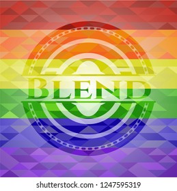 Blend lgbt colors emblem 