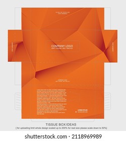 Blend Lines Pattern Tissue Box, Template For Business Purpose. Place Your Text And Logo And Ready To Go For Print