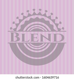 Blend realistic pink emblem. Vector Illustration. Detailed.