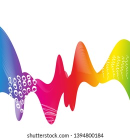 blend ribbon and textures abstract background
