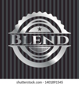 Blend silvery emblem. Vector Illustration. Mosaic.