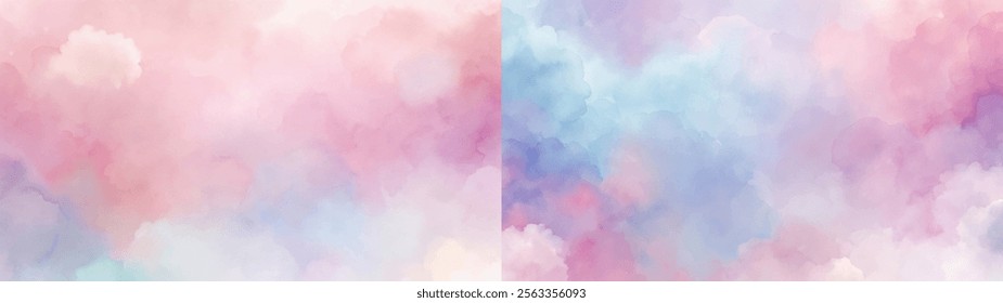 A blend of soft pastel clouds creates a serene and inviting visual perfect for various uses.