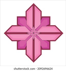 With a blend of soft pink and purple makes the logo look elegant