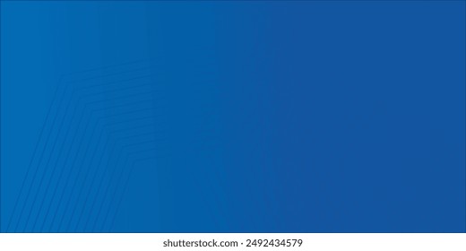 Blend Thin Line Blue White Abstract Memphis Geometric Wide Banner Design Background