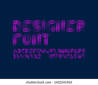 Blend tool font set design.