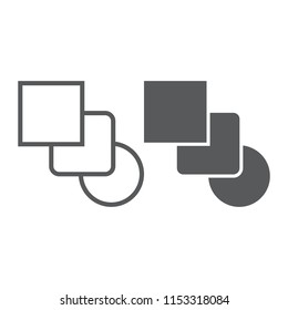 Blend tool line and glyph icon, tools and design, curve sign, vector graphics, a linear pattern on a white background, eps 10.