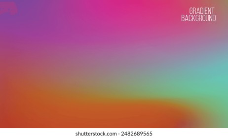 blend of vibrant colors transitioning smoothly purple pink red oranges green blue. soft blend seamless transitions create a visually appealing, modern aesthetic, digital design, web, creative project