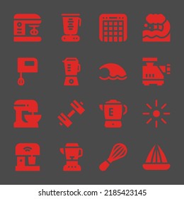 blend web icons. Mixer and Blender, Wave and Meat grinder symbol, vector signs