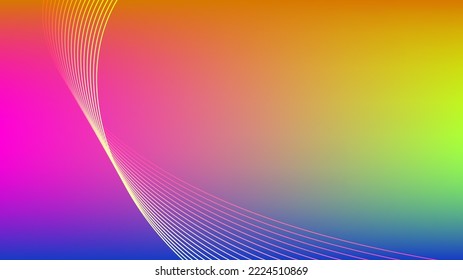 Líneas de Blendeb con fondo de malla gradiente rosa y amarillo para papel o banderín