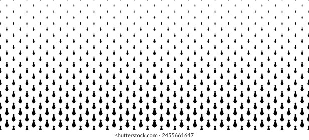 Blended  black cravat on white for pattern and background,  Father's day concept, Halftone effect.