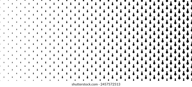 Blended  black cravat on white for pattern and background,  Father's day concept, Halftone effect.