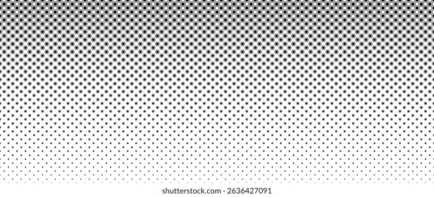 Blended  black hexagon on white for pattern and background,  Abstract geometric texture collection design. 