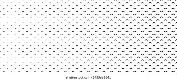 Blended  black moustache on white for pattern and background,  Father's day concept, Halftone effect.